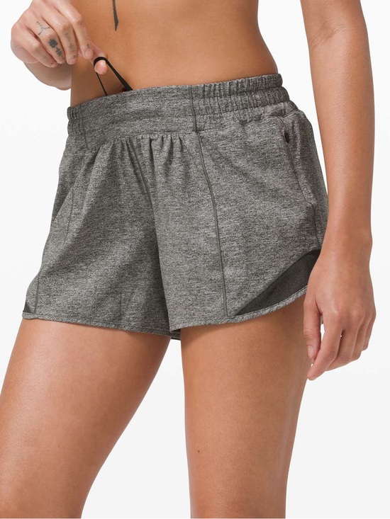 lululemon athletica Pants - Lululemon Hotty Hot Short II *Long 4" Heather Lux Multi Black Size 4